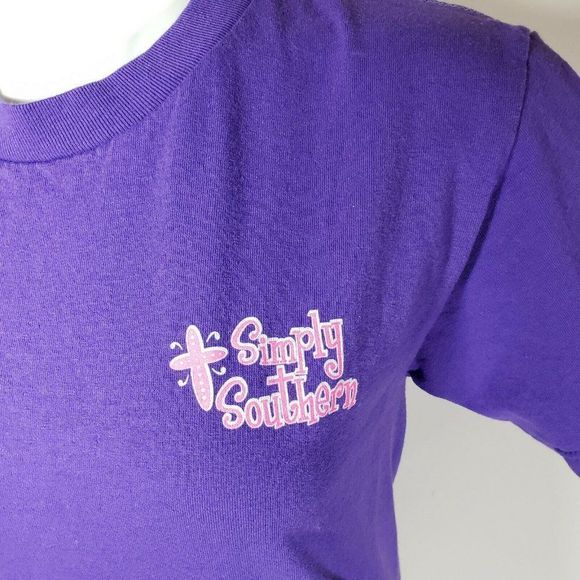 Purple Simply Southern S Small T-Shirt Jesus Christian EUC - Picture 3 of 7